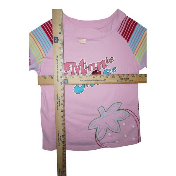Disney Minnie Mouse Glitter Strawberry Tee – Size 140 (Approx. Kids 9–10Y) - Picture 6 of 11